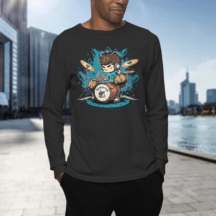Women's Drum Set Drumming Drummers Drum Kits Music Men's Long Sleeve T-Shirt Women's Drum Set Drumming Drummers Drum Kits Music Men's Long Sleeve T-Shirt