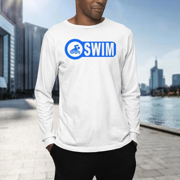 2 Sided Print Swimming Teacher Swim Instructor Swim Lessons Men's Long Sleeve T-Shirt 2 Sided Print Swimming Teacher Swim Instructor Swim Lessons Men's Long Sleeve T-Shirt