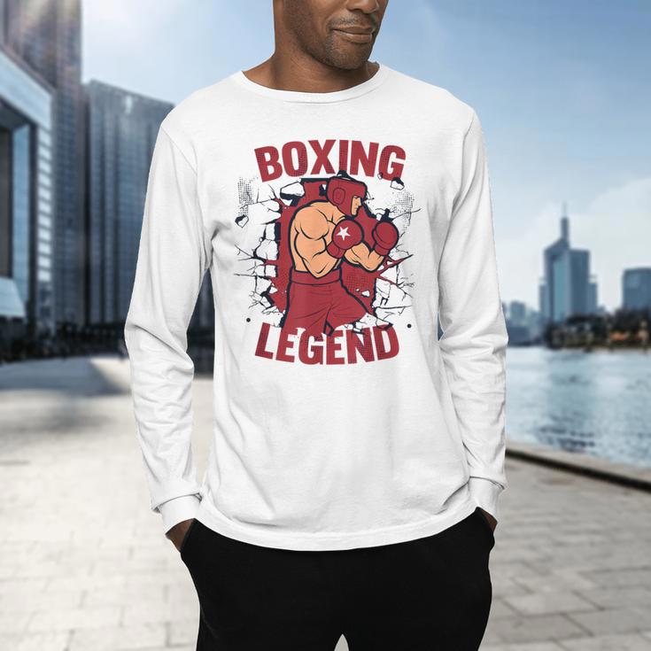 Boxing Legend Professional Boxer Muay Thai Boxing Men's Long Sleeve T-Shirt Boxing Legend Professional Boxer Muay Thai Boxing Men's Long Sleeve T-Shirt