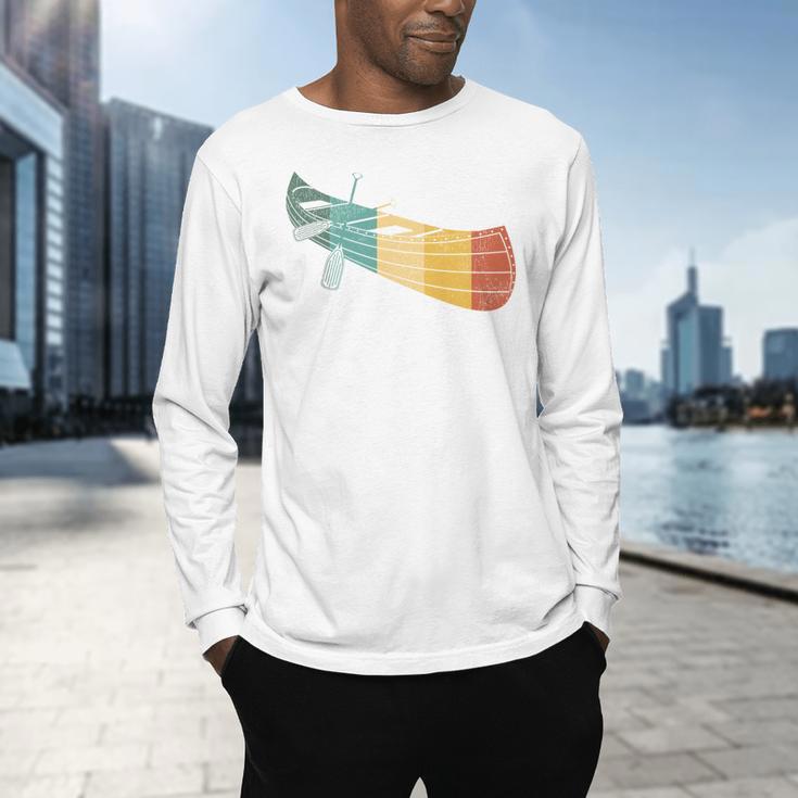 Canoe Canoeing Retro Vintage Men's Long Sleeve T-Shirt
