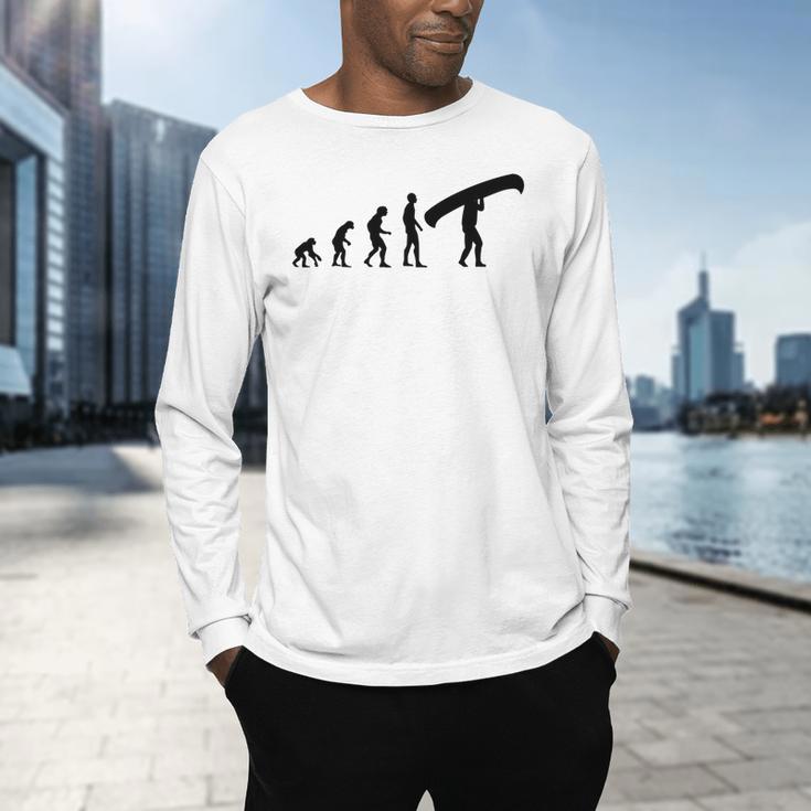 Canoe Evolution Canoeing Shirt T-Shirt Men's Long Sleeve T-Shirt