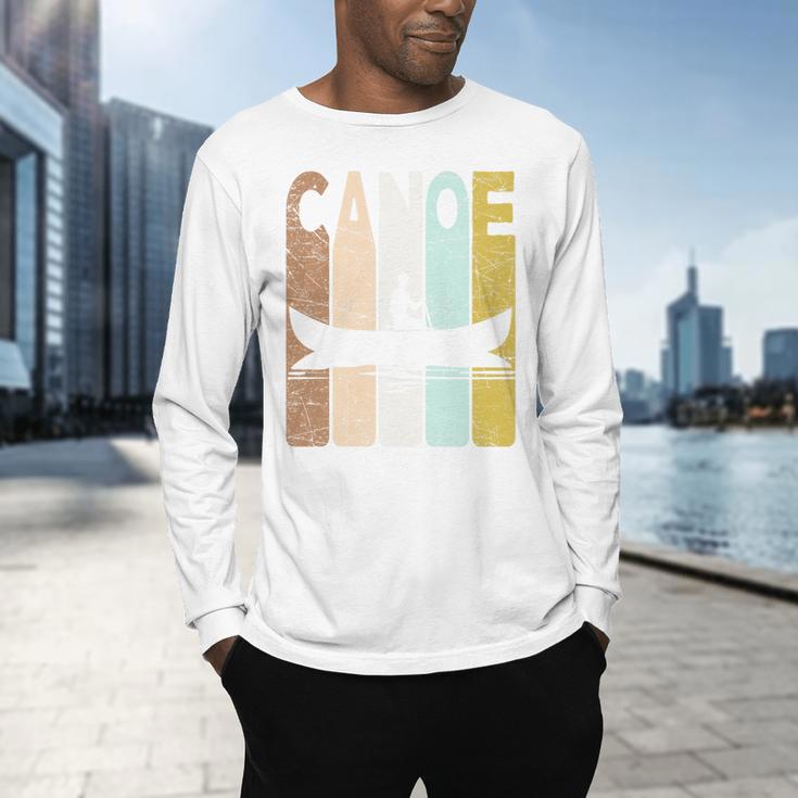 Canoe Vintage Canoeing Retro Canoe Paddling Premium Tri-Blend Men's Long Sleeve T-Shirt