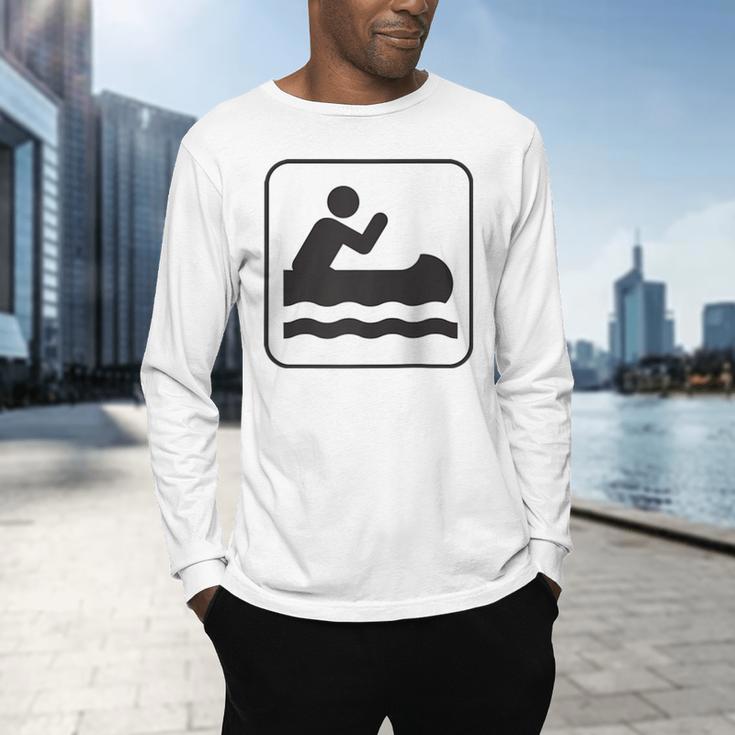 Cool Outdoor Water Sport Canoe Raglan Baseball Tee Men's Long Sleeve T-Shirt