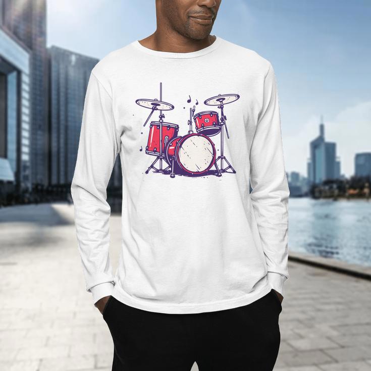 Drum Kit Electronic Drums Sweatshirt Men's Long Sleeve T-Shirt Drum Kit Electronic Drums Sweatshirt Men's Long Sleeve T-Shirt