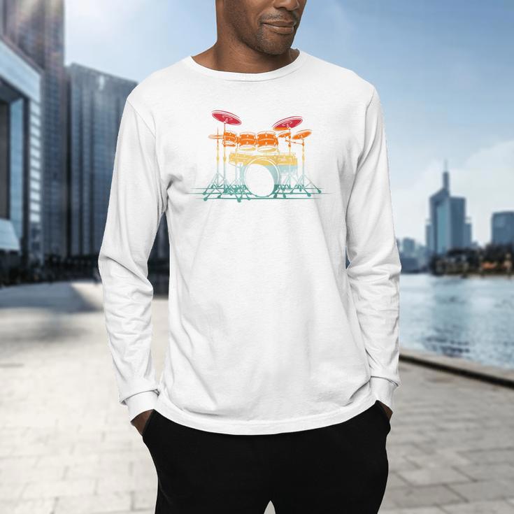 Drum Kit Musical Retro Instrument Musician Raglan Baseball Tee Men's Long Sleeve T-Shirt Drum Kit Musical Retro Instrument Musician Raglan Baseball Tee Men's Long Sleeve T-Shirt