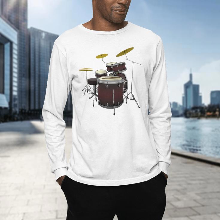 Drummer Drum Kit Premium Tri-Blend Men's Long Sleeve T-Shirt Drummer Drum Kit Premium Tri-Blend Men's Long Sleeve T-Shirt