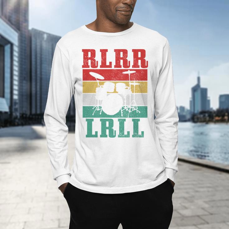 Drummer RLRR LRLL Vintage Drum Kit Sweatshirt Men's Long Sleeve T-Shirt Drummer RLRR LRLL Vintage Drum Kit Sweatshirt Men's Long Sleeve T-Shirt