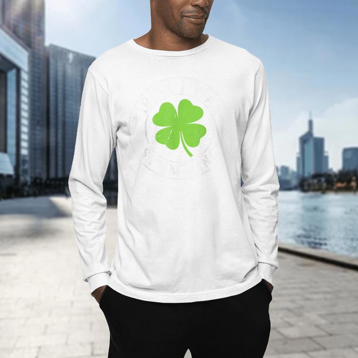 Irish I Was Swimming Shamrock St Patrick's Day Swimmer Men's Long Sleeve T-Shirt Irish I Was Swimming Shamrock St Patrick's Day Swimmer Men's Long Sleeve T-Shirt