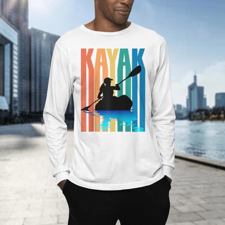 Kayaking Kayak Retro Art Canoe Raglan Baseball Tee Men's Long Sleeve T-Shirt Kayaking Kayak Retro Art Canoe Raglan Baseball Tee Men's Long Sleeve T-Shirt