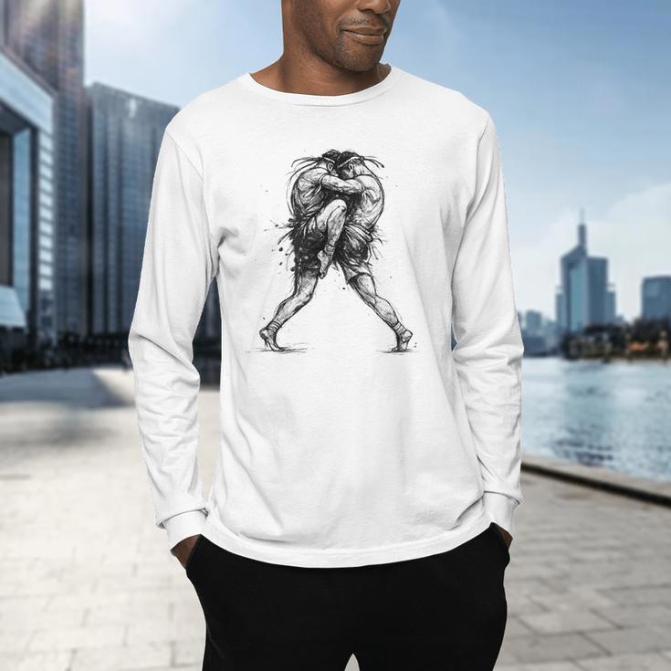 Muay Thai Kickboxing Nak Muay Thai Boxing Fighter Men's Long Sleeve T-Shirt Muay Thai Kickboxing Nak Muay Thai Boxing Fighter Men's Long Sleeve T-Shirt