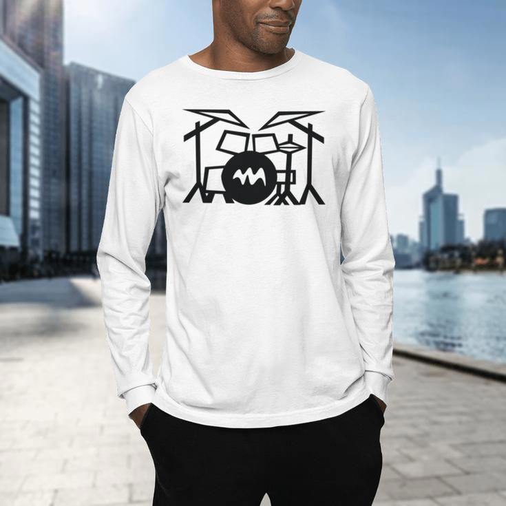 Retro Drum Kit Men's Long Sleeve T-Shirt Retro Drum Kit Men's Long Sleeve T-Shirt