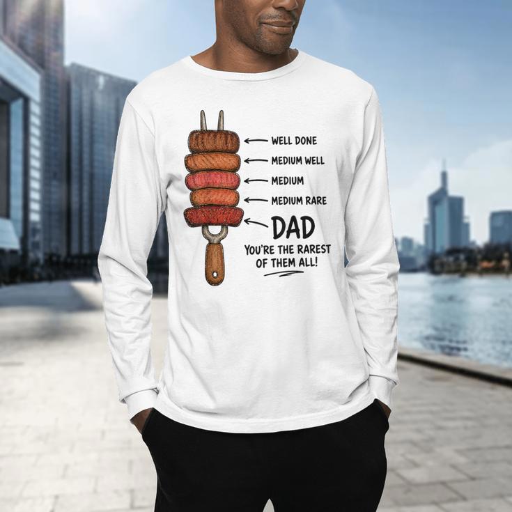 Steak BBQ Dad You'Re The Rarest Of Them All Fathers Day Men's Long Sleeve T-Shirt