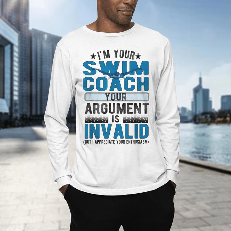 Swim Coach Swimming Coach Men's Long Sleeve T-Shirt Swim Coach Swimming Coach Men's Long Sleeve T-Shirt