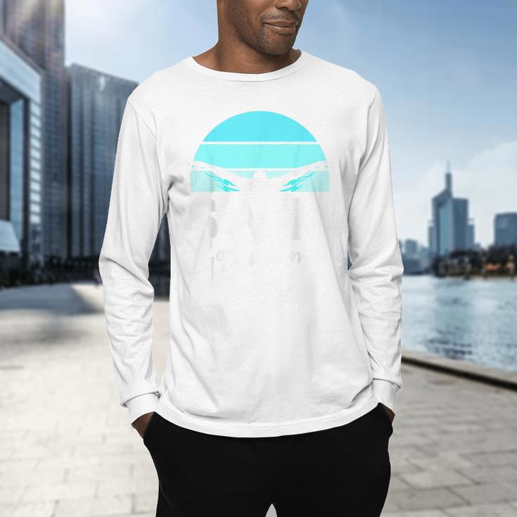 Swim Team Shirt Grandma Mama Swimming Meet Swimmer Men's Long Sleeve T-Shirt Swim Team Shirt Grandma Mama Swimming Meet Swimmer Men's Long Sleeve T-Shirt