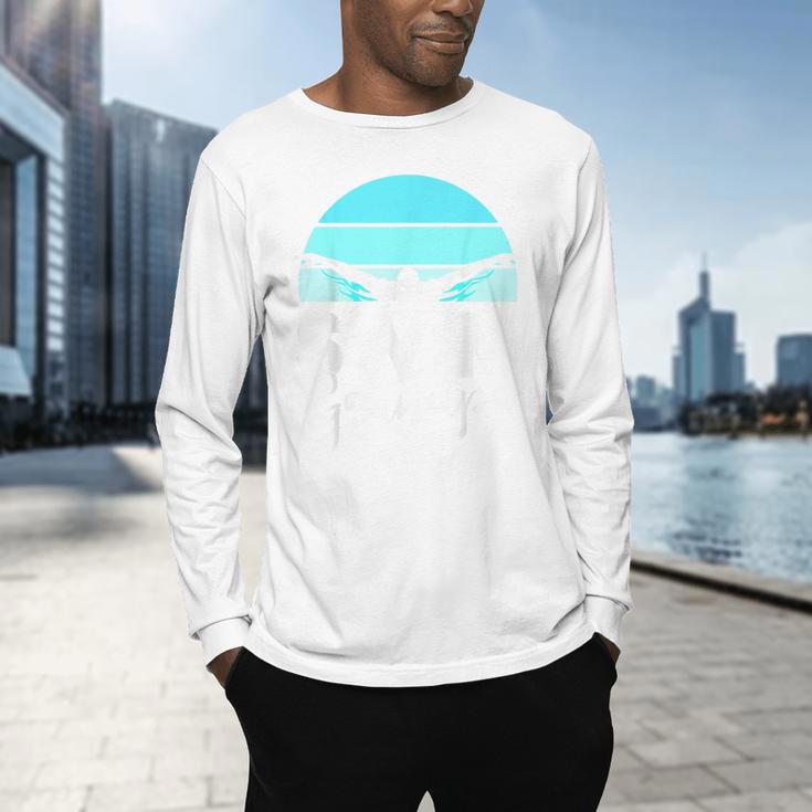 Swim Team Shirt Grandpa Papa Swimming Meet Swimmer Men's Long Sleeve T-Shirt