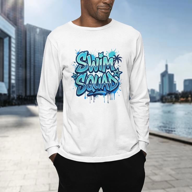 Swimming Matching Tee Men's Long Sleeve T-Shirt Swimming Matching Tee Men's Long Sleeve T-Shirt