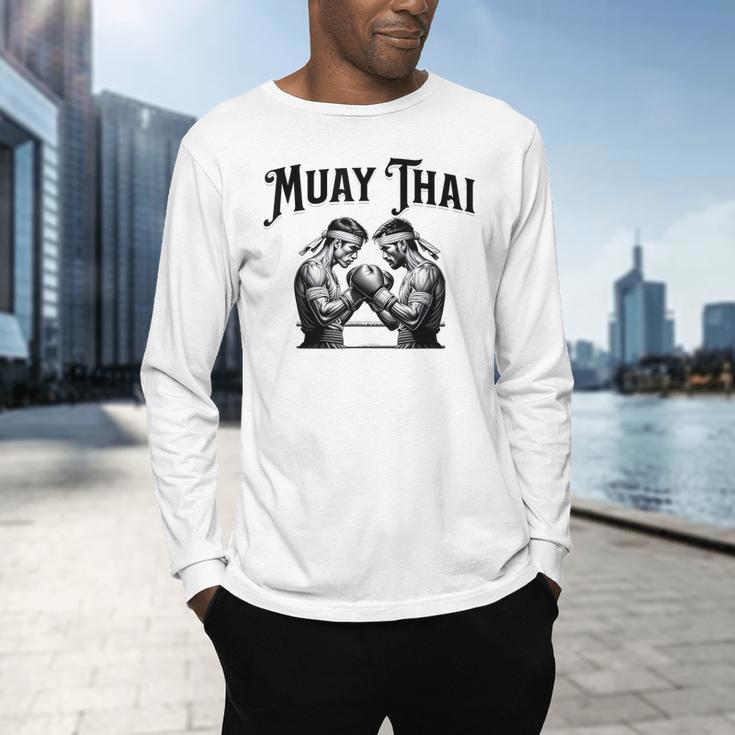 Thai Boxing Muay Thai Boxer Men's Long Sleeve T-Shirt Thai Boxing Muay Thai Boxer Men's Long Sleeve T-Shirt
