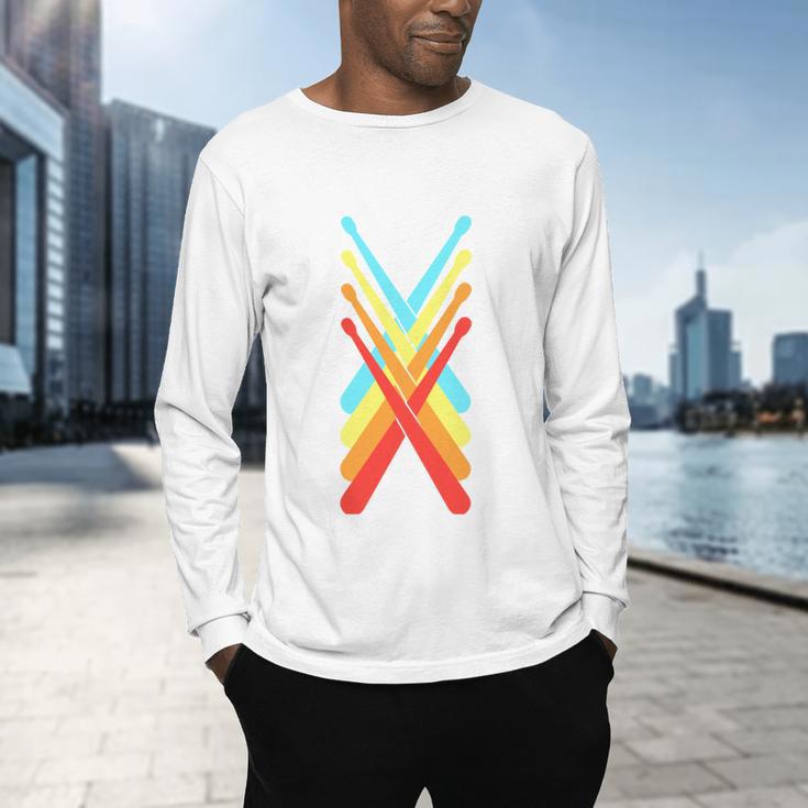 Vintage Drum Kit Percussion Drummer Men's Long Sleeve T-Shirt Vintage Drum Kit Percussion Drummer Men's Long Sleeve T-Shirt
