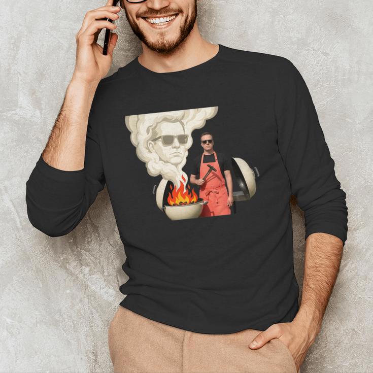 BBQ Dad Grilling Humor Men Backyard Men's Long Sleeve T-Shirt