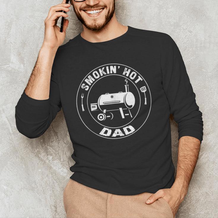 BBQ Dad Smokin Hot Dad Grill Master Fathers Day Men's Long Sleeve T-Shirt BBQ Dad Smokin Hot Dad Grill Master Fathers Day Men's Long Sleeve T-Shirt