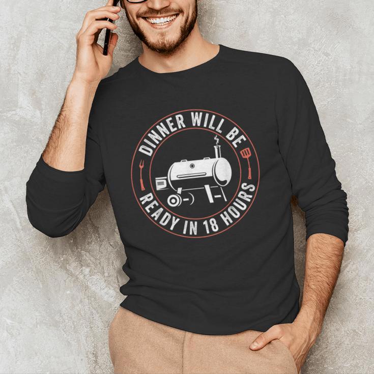 BBQ Dad Smoking Meat Smoker Barbecue Dad Apparel Men's Long Sleeve T-Shirt