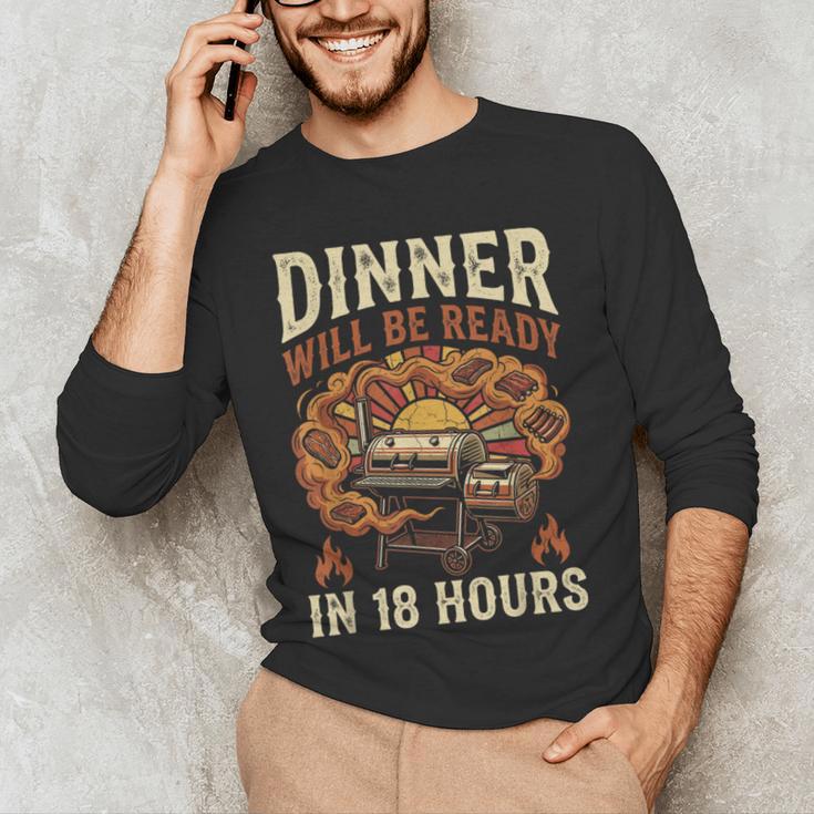 BBQ Dad Smoking Meat Smoker Barbecue Men's Long Sleeve T-Shirt BBQ Dad Smoking Meat Smoker Barbecue Men's Long Sleeve T-Shirt