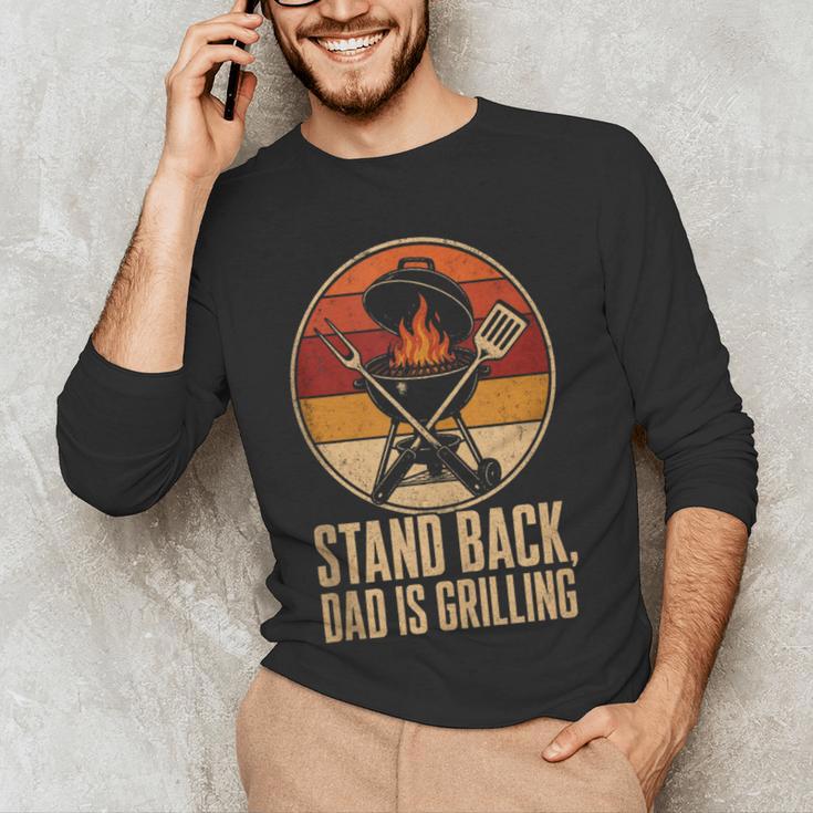 BBQ Dad Stand Back Dad Is Grilling Men's Long Sleeve T-Shirt