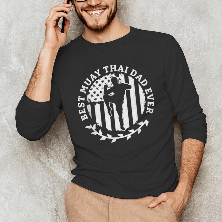 Best Muay Thai Dad Ever Martial Arts Fighter Men's Long Sleeve T-Shirt