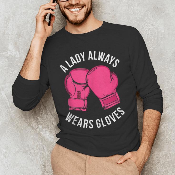 Boxing Gloves Muay Thai Women Girls Muay Thai Men's Long Sleeve T-Shirt Boxing Gloves Muay Thai Women Girls Muay Thai Men's Long Sleeve T-Shirt