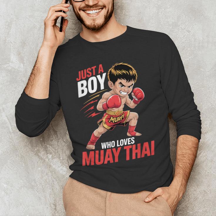 Boys Muay Thai Men's Long Sleeve T-Shirt Boys Muay Thai Men's Long Sleeve T-Shirt