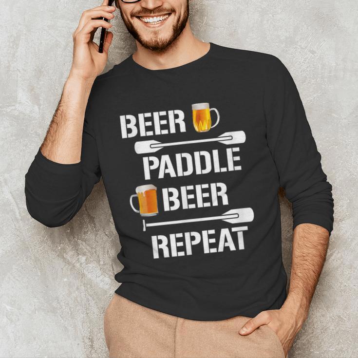 Canoe Kayak Tees Beer Paddle Repeat T-Shirt Men's Long Sleeve T-Shirt Canoe Kayak Tees Beer Paddle Repeat T-Shirt Men's Long Sleeve T-Shirt
