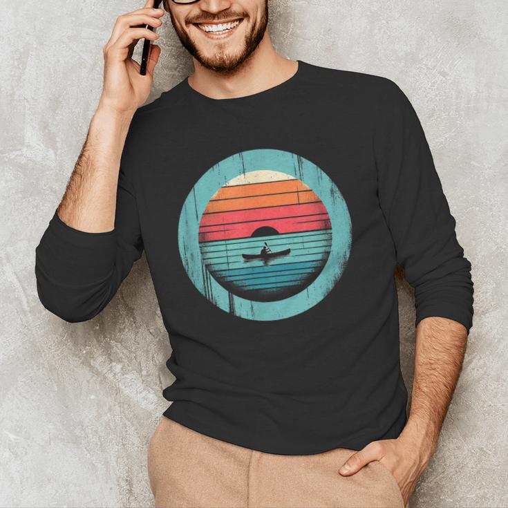 Canoe Sunset Men's Long Sleeve T-Shirt Canoe Sunset Men's Long Sleeve T-Shirt