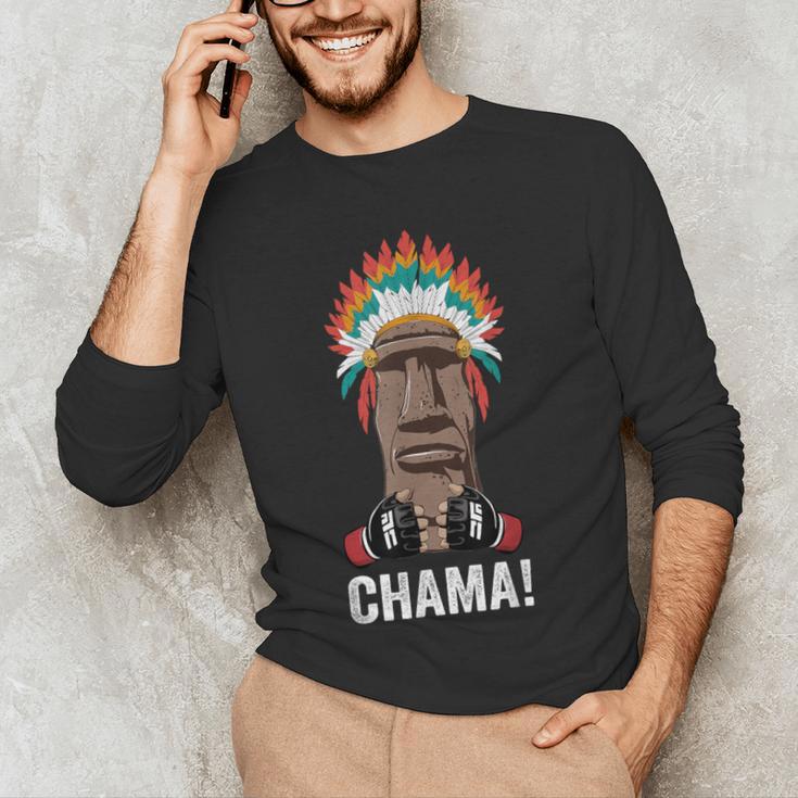 Chama Fighter MMA Fan JJB Boxing Muay Thai Kickboxing Men's Long Sleeve T-Shirt