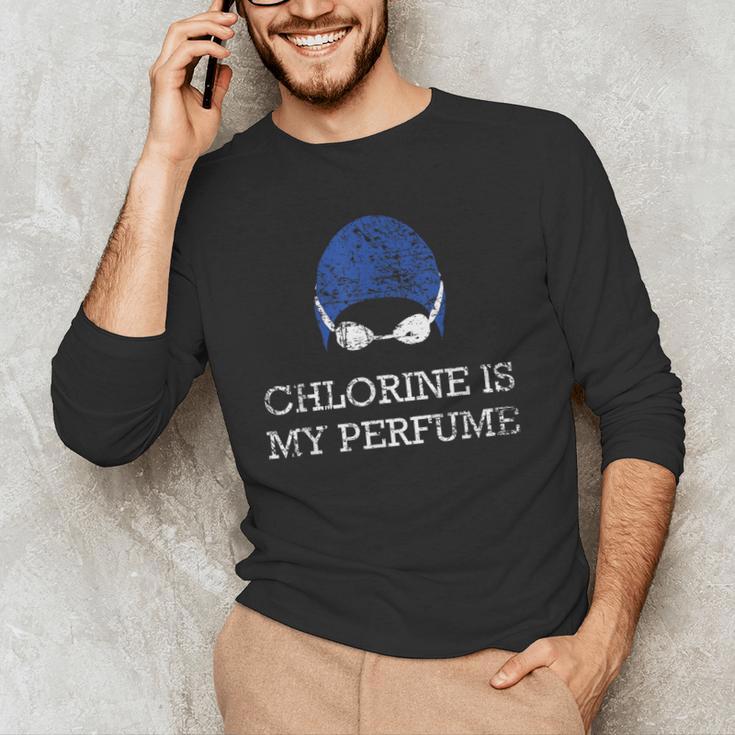 Chlorine Is My Perfume Shirt Swim Swimming Men's Long Sleeve T-Shirt Chlorine Is My Perfume Shirt Swim Swimming Men's Long Sleeve T-Shirt