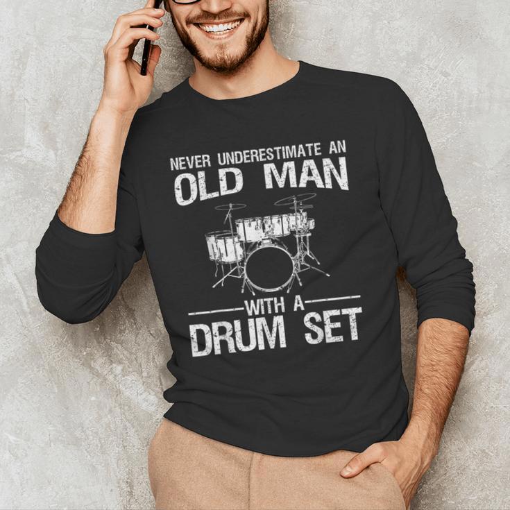 Cool Drummer Art Men Dad Drum Set Player Drum Kit Musician Men's Long Sleeve T-Shirt Cool Drummer Art Men Dad Drum Set Player Drum Kit Musician Men's Long Sleeve T-Shirt