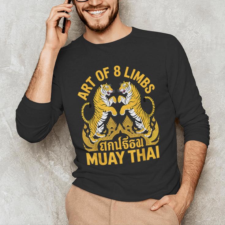 Cute Muay Thai Art For Men Women Kids Muay Thai Lovers Men's Long Sleeve T-Shirt