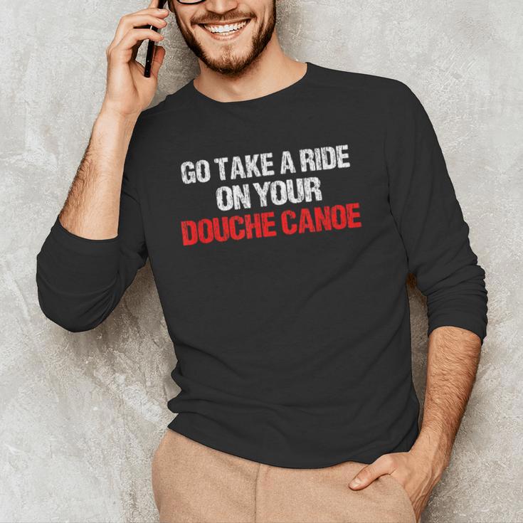 Douche Canoe Vulgar Profanity T-Shirt Men's Long Sleeve T-Shirt