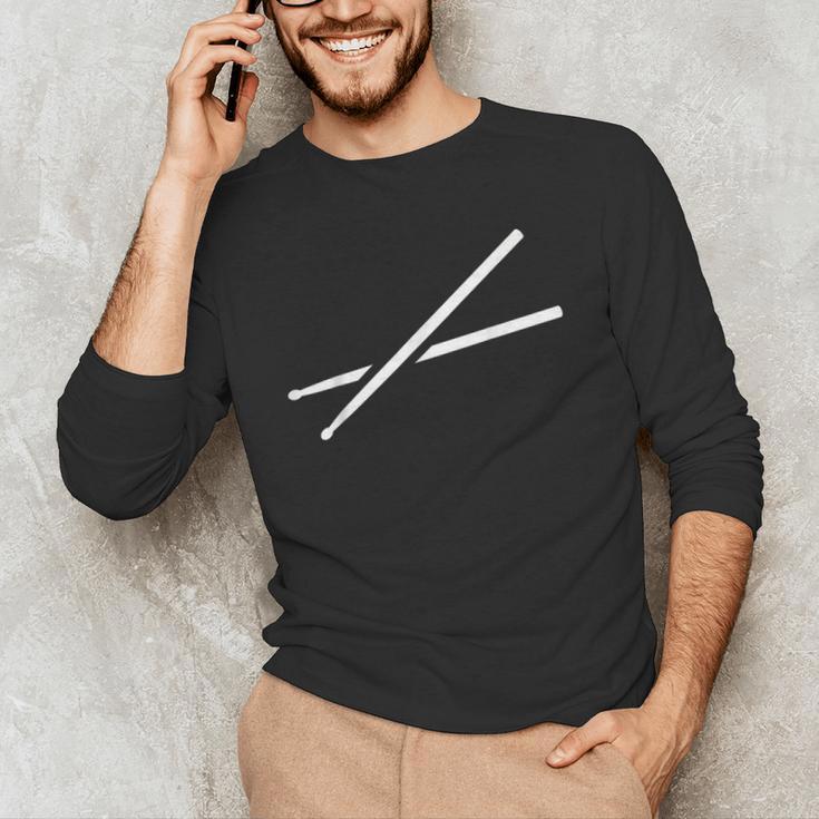 Drumsticks Drum Kit Men's Long Sleeve T-Shirt Drumsticks Drum Kit Men's Long Sleeve T-Shirt