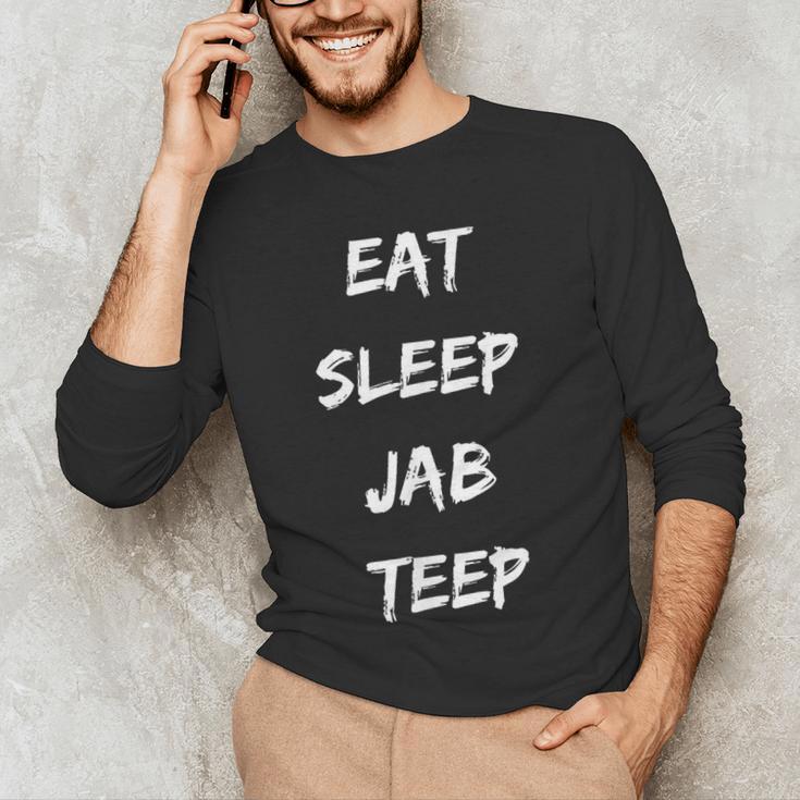 Eat Sleep Jab Teep Rep Muay Thai Men's Long Sleeve T-Shirt