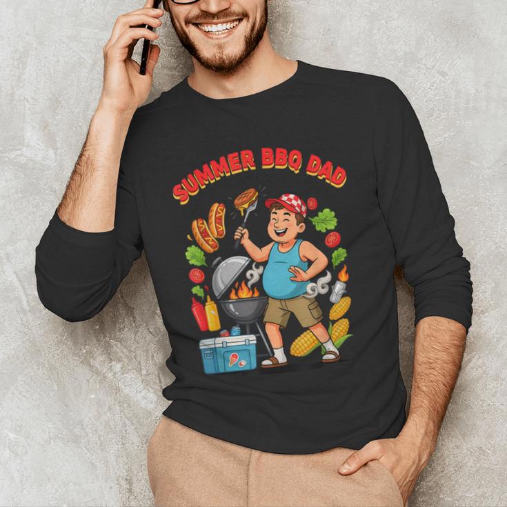 Fun Summer BBQ Dad For Grilling Enthusiasts Men's Long Sleeve T-Shirt