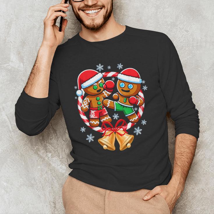 Gingerbread Cookies Christmas Fighting Muay Thai Men's Long Sleeve T-Shirt Gingerbread Cookies Christmas Fighting Muay Thai Men's Long Sleeve T-Shirt