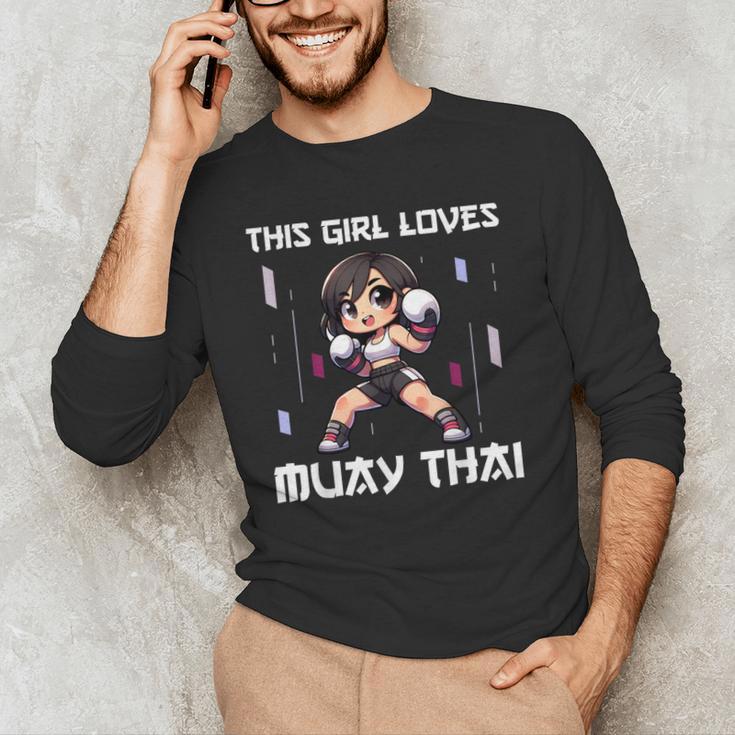 This Girl Loves Muay Thai Muay Thai Girls Kids Men's Long Sleeve T-Shirt This Girl Loves Muay Thai Muay Thai Girls Kids Men's Long Sleeve T-Shirt