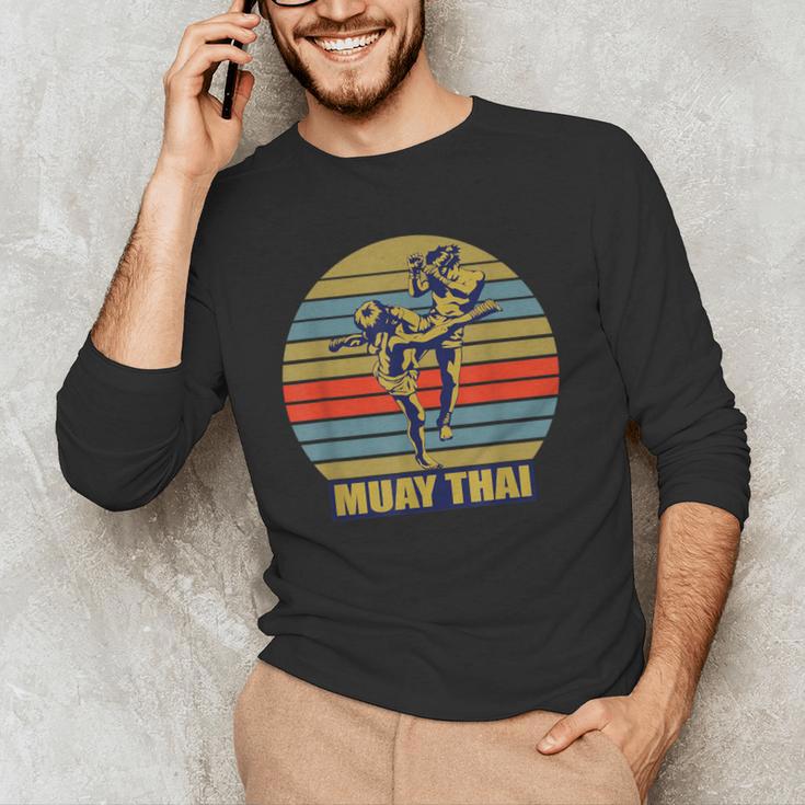 Great Muay Thai Kickboxing Martial Artist Thailand Men's Long Sleeve T-Shirt