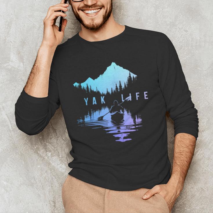 Kayak Kayak Vintage Mountains Canoe Kayak Men's Long Sleeve T-Shirt Kayak Kayak Vintage Mountains Canoe Kayak Men's Long Sleeve T-Shirt