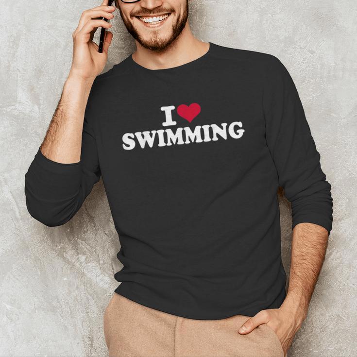 I Love Swimming Men's Long Sleeve T-Shirt