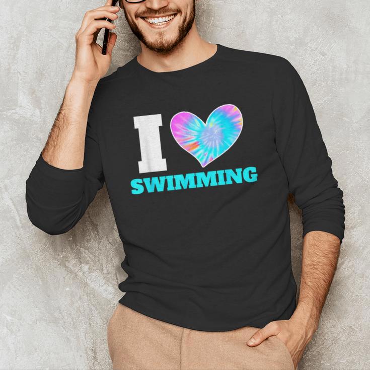 I Love Swimming Swimmer Swim Men's Long Sleeve T-Shirt I Love Swimming Swimmer Swim Men's Long Sleeve T-Shirt