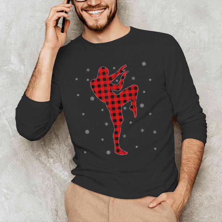 Matching Muay Thai Martial Arts Christmas Pajama Men's Long Sleeve T-Shirt