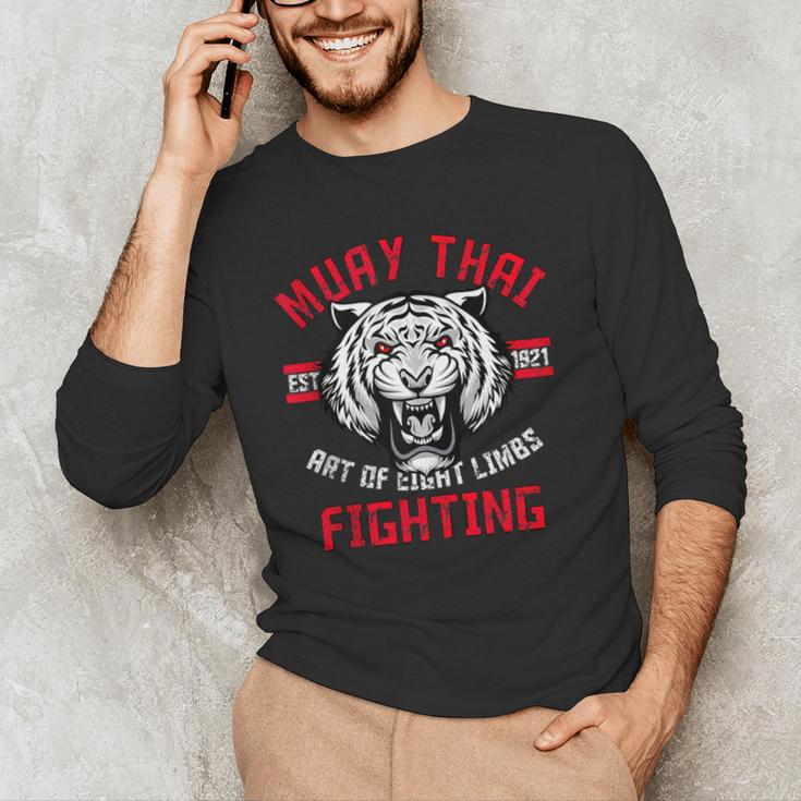 Muay Thai Art Of Eight Limbs Thai Boxing Mixed Martial Art Men's Long Sleeve T-Shirt Muay Thai Art Of Eight Limbs Thai Boxing Mixed Martial Art Men's Long Sleeve T-Shirt