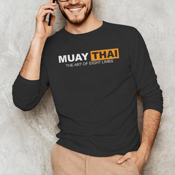 Muay Thai The Art Of Eight Limbs Kickboxing And MMA Fighter Men's Long Sleeve T-Shirt Muay Thai The Art Of Eight Limbs Kickboxing And MMA Fighter Men's Long Sleeve T-Shirt