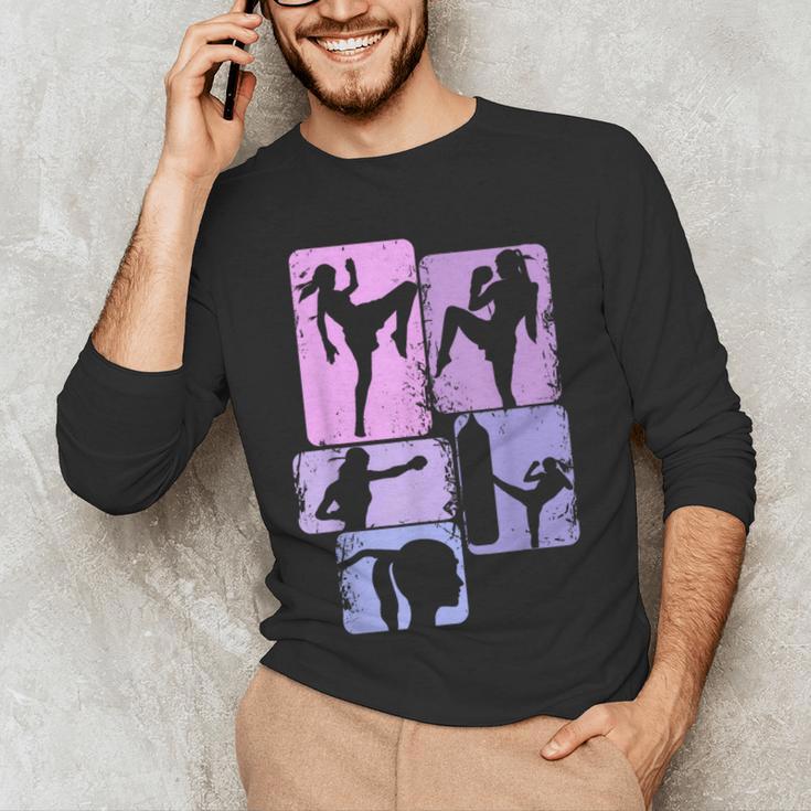 Muay Thai Thai Boxes Girls Kids Women Men's Long Sleeve T-Shirt Muay Thai Thai Boxes Girls Kids Women Men's Long Sleeve T-Shirt